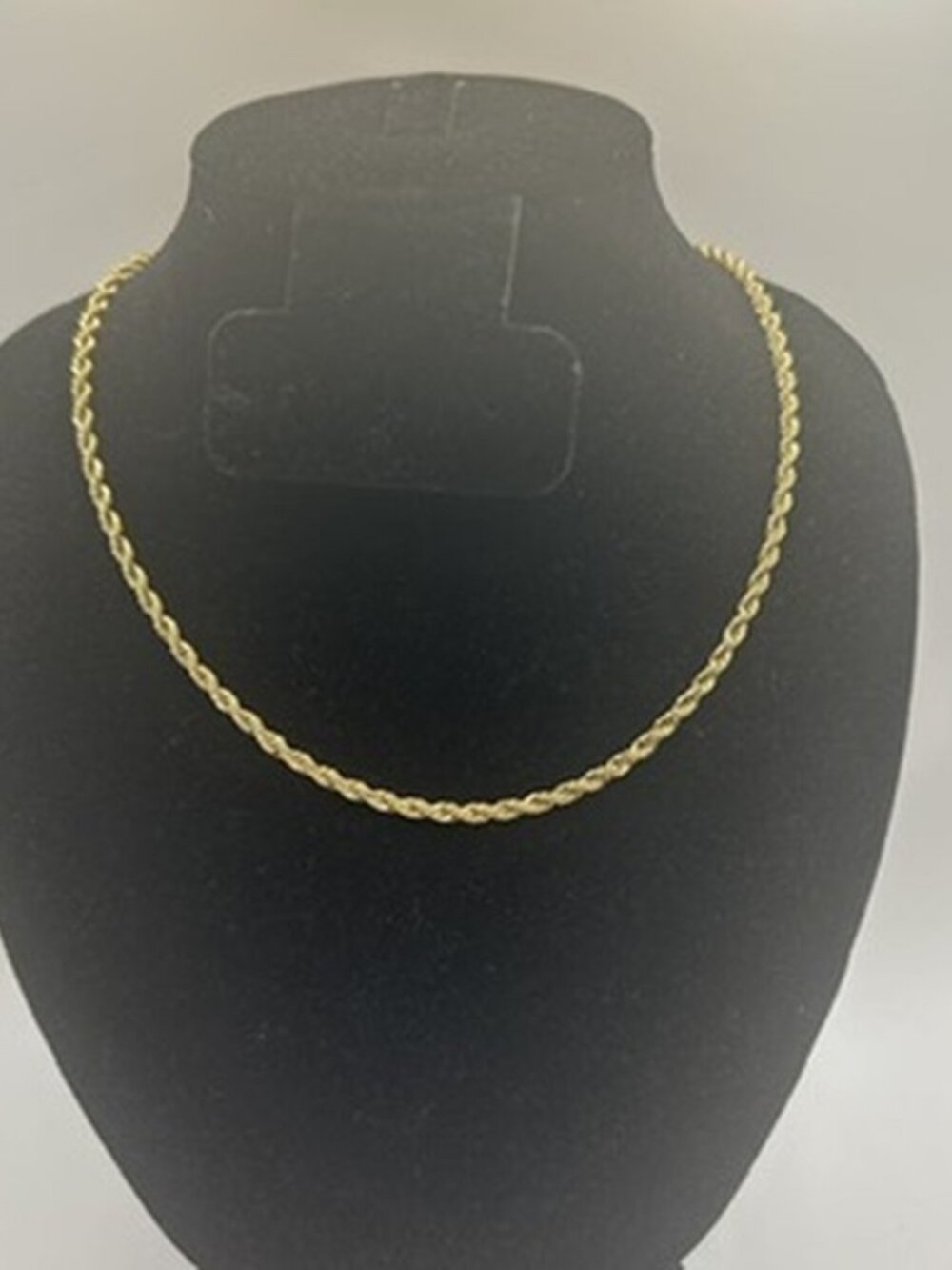 3mm Real Gold Rope Chain Womens Stainless Steel Plated Dainty 20 Inch Solid